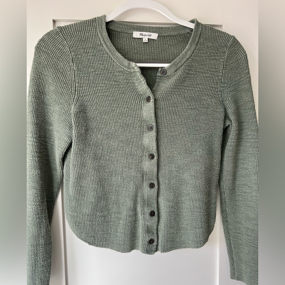 Madewell Women's Green Cardigan Sweater